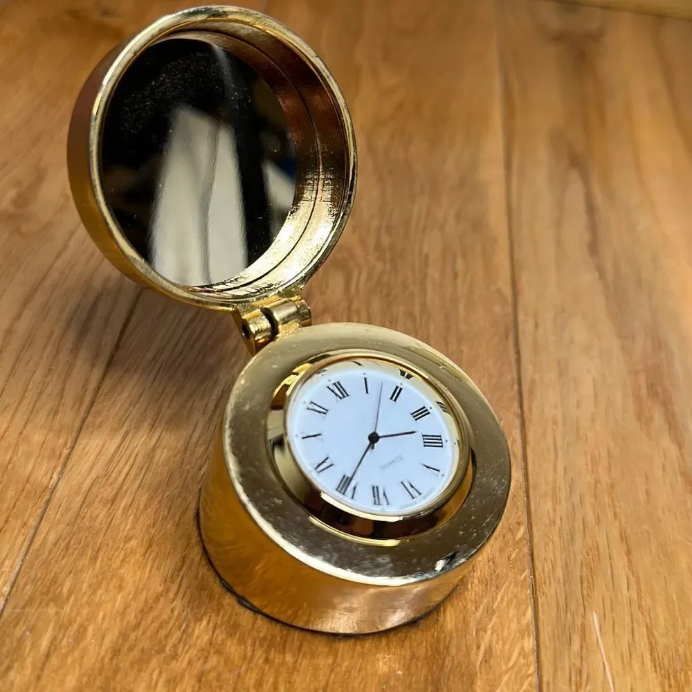 USA Olympic travel clock with mirror